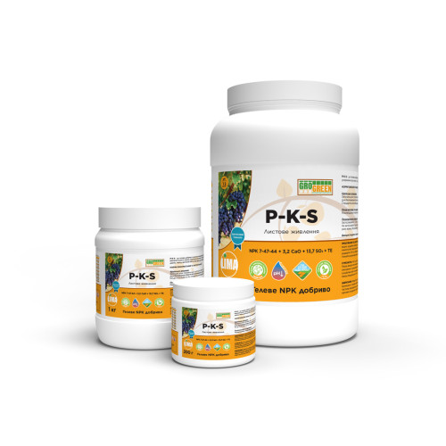 Удобрение Гель PKS 200 г NPK 7.7 - 47.4 - 44.3 + (3,2CaO+13,7SO₃ +TE) ГроГрин | Gro Green