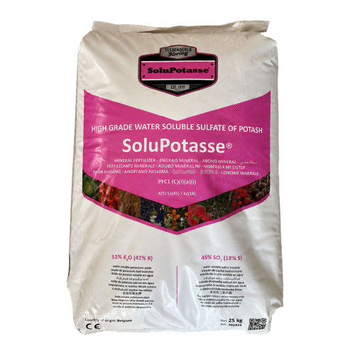 Удобрение SoluPotasse – сульфат калия, 25 кг, Tessenderlo Group